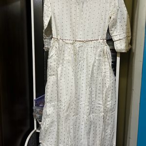 White Anarkali Kurta Size XL