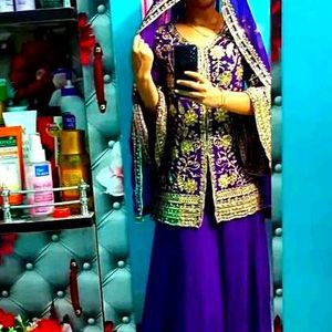 Party wear Sharara With Kurti Dupatta