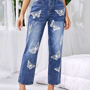 Butterfly Blue Mom Jean's