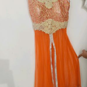 Orange Wedding Wear Dress