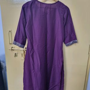 Wine Kurta Set With Plazzo