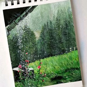 Rain Painting Made For Home Decore