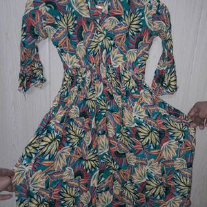 Beautiful Printed Frock Pure Cotton