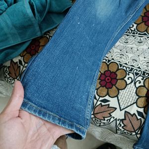 Denim jeans in full length