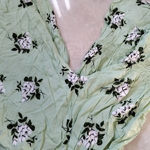 Green Coloured Flower Top