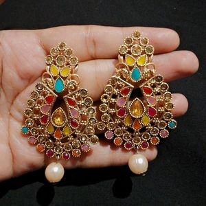 Beautiful Multicoloured Party wear Earring