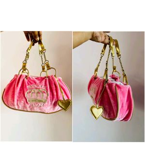 Princess Glam cute velvet trendy handbag