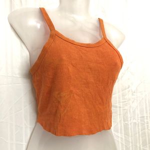 Orange Sleeveless Crop Top