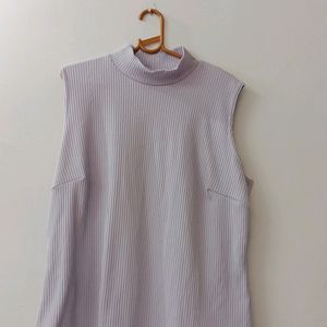 LAVENDER HIGH NECK SLEEVELESS TEE SHIRT FOR GIRLS