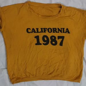 Women Mustard Crop Top