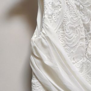 White Lacework Maxi Dress