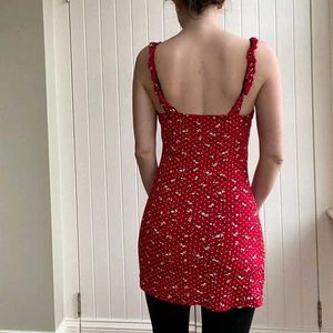 Red Floral Dress