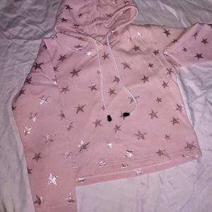 Pink Cropped Hoddie