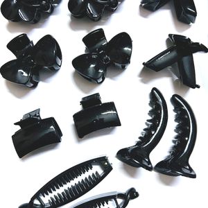 Hair Clutcher 12 Pcs Black Color