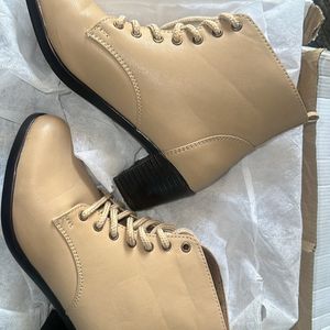 Beige Casual Boots