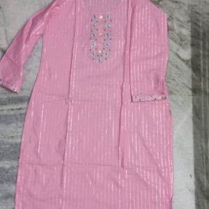 cotton pink kurti