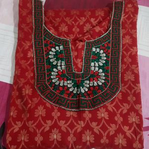 Red Festive Kurta