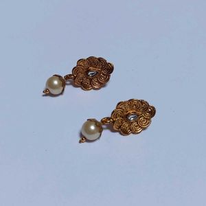 Golden Party Wear Earrings