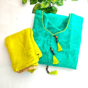 Sea Green Kurta Sets (Women's)