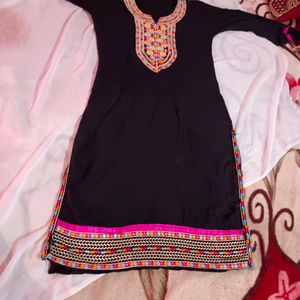 Heavy Work Black 34-36 Bust Kurti