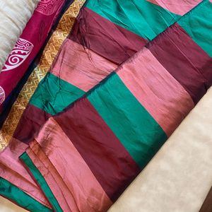 Beautiful Saree With Kancheevaram Border