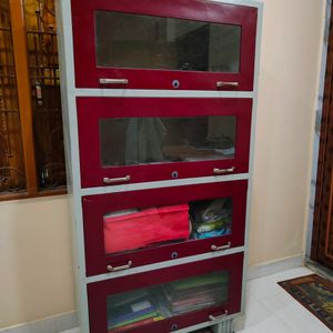 Maroon Glass Cupboard