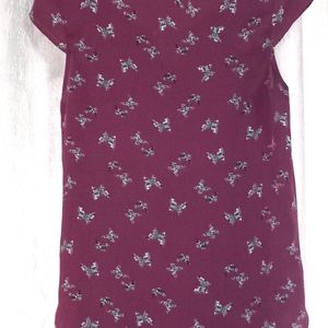 Purple Butterfly Top For Women