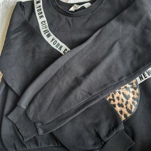 H&M Black Bag Detailing Sweatshirt For Kids Girls