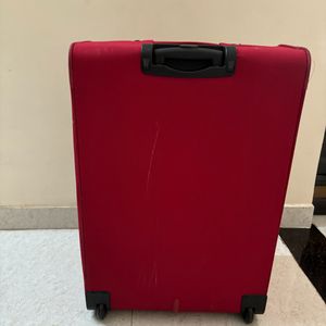 American Tourister Polyester Soft Trolley Red