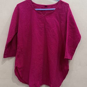 Pink Cotton Tunic For Summers