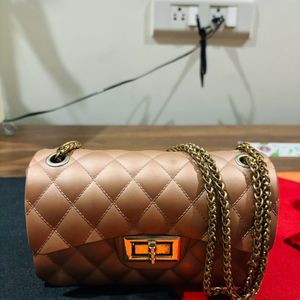 Silicon Rose Gold Bag & Girl Clutch For Dear Ayza