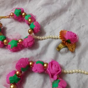 Flower 🌺 Jewellery Free Size Attach With Ring