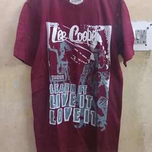 Lee Cooper Maroon Tshirt(Men's)