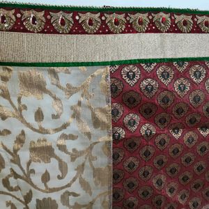 Half n Half Pure Brocade Saree