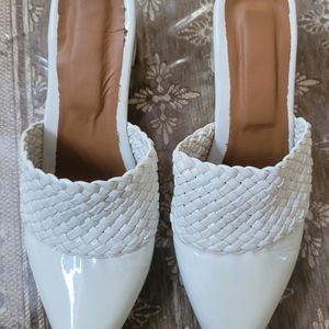 Fancy White Heels  Woman Shoe Sandal