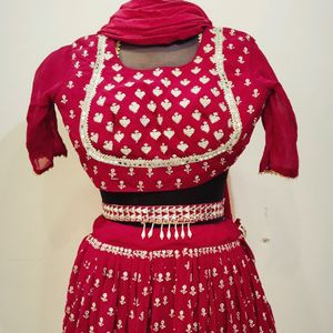 Dark Pink Colour Heavy Work Lehenga