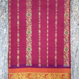 New Kanjivaram Silk Saree With Blouse Attached