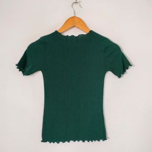 Green Casual Top (Women's)