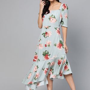 Pluss Flotal Print A-Line Dress