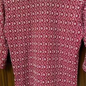 Pink Embroidered Kurta