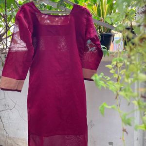 Maroon ethnic Kurta