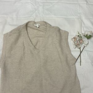 H&M Beige Vest V neck