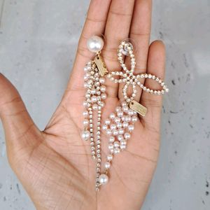 Gorgeous Big Butterfly 🦋 Asymmetric Pearl Earring