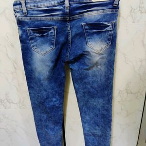 Blue Skinny Jeans For Daily Wear