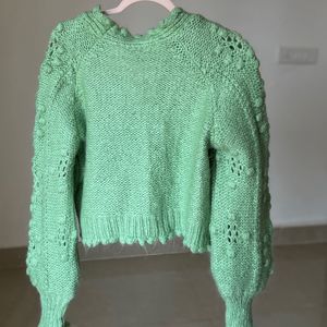 Zara Green Jewel Button Cardigan