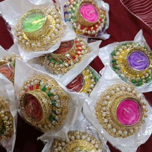 Decorative Diwali Candles Set Of 3