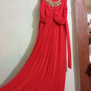 Beautiful Red Colour Long Gown