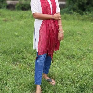 Plain White Kurti