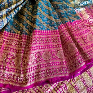 100% Pure Himroorani Mulberry Silk Saree