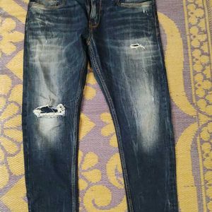 Blue Tapered Jeans